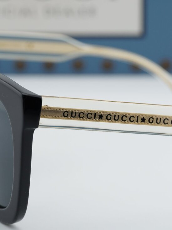 Gucci GG0564S 001 Women Cat Eye Sunglasses - Black / Grey